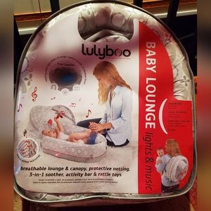 Lulyboo Indoor Outdoor Baby Lounge Bassinet Travel Portable Bed Music Lights